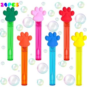 Set di 24 bacchette per bolle con impronte di zampe e decorazioni per feste di compleanno - Product Image 2