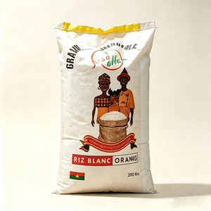 Sacs d'emballage pour riz en BOPP Burkina Faso Ghana, logo personnalisé, sacs pour riz <span class=keywords><strong>blanc</strong></span>, sacs tissés en PP - Product Image 2