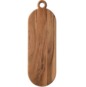 Planche à découper en bois d'acacia avec poignée, planche à charcuterie/plancha de service/plancha pour servir le fromage, le pain, les légumes et les fruits - Product Image 6