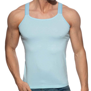 Camiseta sin mangas de poliéster transpirable OEM, ajustada al cuerpo, para fitness, entrenamiento, deportiva, moderna, para gimnasio. - Product Image 1