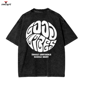 Camiseta Deportiva Personalizada al por Mayor, Estampada, para Gimnasio, Talla Grande para Hombre, 100% Algodón, Gruesa, Transpirable, Muy Popular - Product Image 2