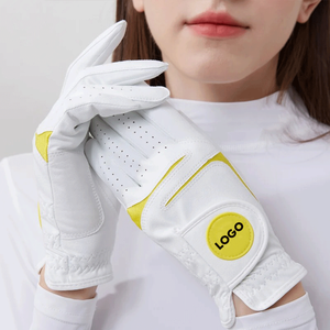 Factory Direct OEM Logo Design Cabretta <b>Leather</b> Golf <b>Gloves</b> for <b>women</b> Custom Best Durable Breathable Golf <b>Gloves</b> - Product Image 2