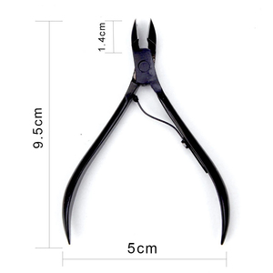 Ciseaux à cuticules droits en acier inoxydable chirurgical, finition noire mate, à ressort unique, de précision, pour peaux mortes et ongles, pour salon de manucure/pédicure - Product Image 6
