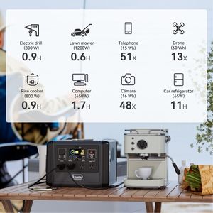 สถานีไฟฟ้าพกพา Flashfish 1200W 968Wh LiFePO4 ความจุสูง พร้อมเครื่องกำเนิดพลังงานแสงอาทิตย์  4 ช่องจ่ายไฟ AC แบตเตอรี่สำรอง - Product Image 5