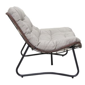 Divano a due posti di lusso per esterni con cuscini spessi, set divano da giardino per tutte le stagioni, elegante panca a dondolo in vimini per il tempo libero all'aperto - Product Image 4