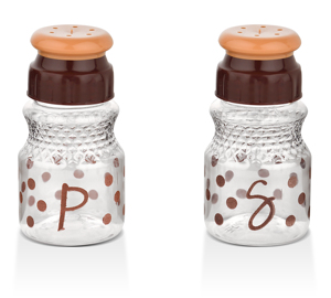 Ensemble de salières et poivrières avec motif à pois, distributeurs d'épices en plastique pour la cuisine - Product Image 3