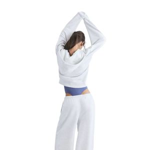 Sweat-shirt à capuche zippé pour femme, coupe décontractée, oversize, manches longues, style streetwear, épaules tombantes, pour le quotidien - Product Image 2