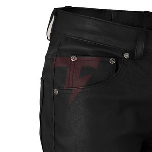 Top Selling TORQSON <b>Men's</b> Genuine <b>Leather</b> <b>Pants</b>-Straight Cut Lightweight High Waist Casual Breathable Winter Cheap Price New - Product Image 6