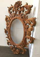 Decoratieve houten wandspiegel met handgemaakt, hoogglans afgewerkt frame, modern vierkant, lichtgewicht, bruiloft, verbetert slaapkamer en badkamer
