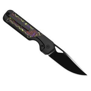 Cuchillos Plegables Elegantes con Hoja Afilada con Acabado Satinado, Mango con Patrón Decorativo y Práctico Diseño de Anclaje para el Pulgar para Uso Diario - Product Image 4