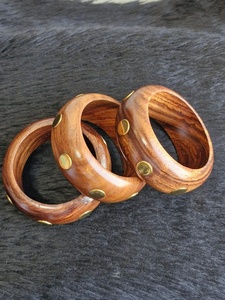Natural Wood Handmade Resin Bangle <b>Bracelet</b> Waterproof <b>Boho</b> Style Fashion Party Gift Jewelry for Women - Product Image 3