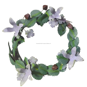 Couronnes de printemps pour porte d'entrée, couronne toute saison, couronne de fleurs toute l'année, décorations de vacances pour la maison, intérieur et extérieur - Product Image 1