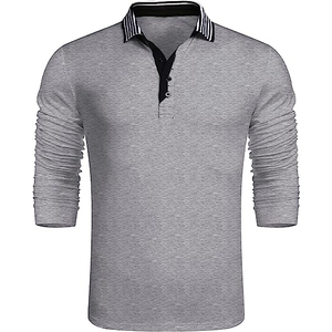 Camiseta Polo para Hombre, Manga Corta, Casual, Corte Ajustado, Diseño Básico a Rayas, Camisetas Polo de Algodón 2025 - Product Image 3