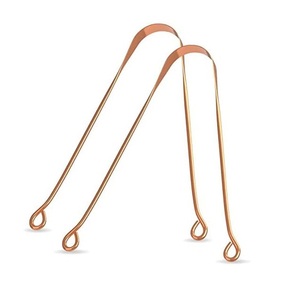 Nettoyeur de langue en cuivre pour hommes et femmes, pour une haleine fraîche et l'élimination des bactéries, amélioration du goût et de l'hygiène buccale, facile à utiliser - Product Image 1