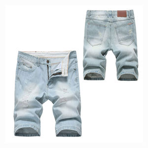 Classic <b>High</b>-<b>Rise</b> Denim Shorts Fashion Summer Wear Button Closure <b>Jeans</b> Shorts <b>Men</b> - Product Image 3