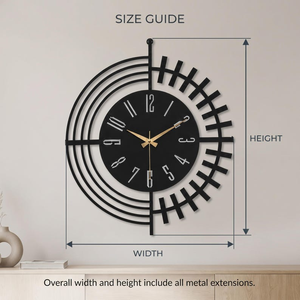 Reloj de Pared Moderno de Metal, Diseño de Engranaje Semicircular, Esfera con Números Romanos, Reloj Decorativo Contemporáneo, Decoración de Pared de Lujo para el Hogar - Product Image 2