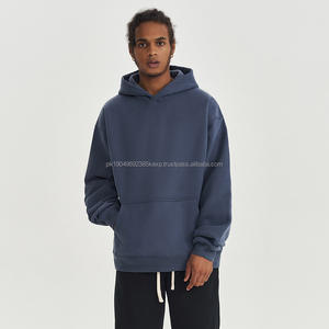 High Quality Men's Thick Heavyweight 450 Gsm Cotton Puff Printing Hoodies Oversized <b>Lined</b> Pullover No <b>String</b> Fleece Sweatshirt - Product Image 4
