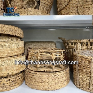 Venta al por mayor confiable AGUA JACINTO POUF con estilo AGUA JACINTO DECOR POUF OEM Proveedor de Vietnam Mejor precio Exportación rápida - Product Image 4