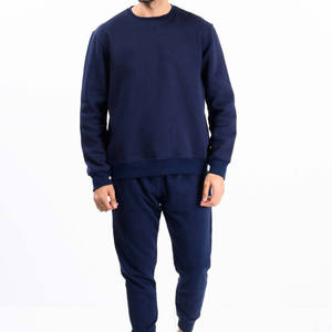 Ensembles de survêtements molletonnés deux pièces en coton épais 100 % pour hommes, coupe oversize, style streetwear hiver, vente en gros - Product Image 1