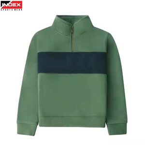 Bulk Supply Men Quarter Zipper Sweatshirt Winter Casual Pullover Long Sleeve Eco-Friendly Terry Fabric Comfortable Wholesale - Product Image 1