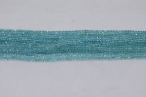 100% Natural Blue Aquamarine Faceted Rondelle Beads 5-6-7-8-9 mm Sizes 15 Inches Strand for Jewelry Making Gemstones - Product Image 3