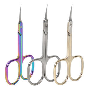 Russian Style Curved Manicure Stainless Steel <b>Scissors</b> <b>Nail</b> Care Handle Cuticle Nipper Dead Skin Removal <b>Scissors</b> Beauty Tool - Product Image 5