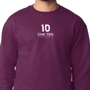 เสื้อสเวตเชิ้ตคอกลมผู้ชาย สีแดงเลือดหมู ผ้าฝ้ายพรีเมียม แขนยาว สวมใส่สบาย นุ่ม  ไม่มีลาย  สามารถสั่งทำได้ - Product Image 4