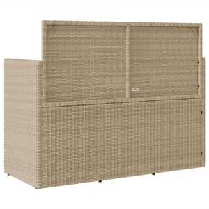 Banc de jardin standard en polyrotin beige et acier, collection de bancs de patio - Product Image 6