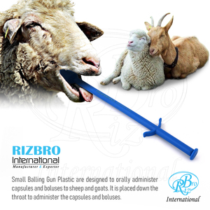 Pistola Aplicadora de Bolus de Plástico Reutilizable para Ovejas, Cabras y Caprinos, Tamaño de la Copa 16x42mm, Longitud 12.5 Pulgadas, Aplicador de Píldoras - Product Image 6