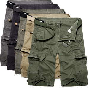 Pantalones Cortos Casuales de Alta Calidad para Hombre, Cierre con Cordón, Diseño Multibolsillos, Ligeros, de Verano, Tejido de Algodón - Product Image 6