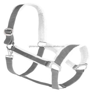 Cabestro de caballo de nailon estilo visón inglés con elegante corona Noseband acolchado de lana accesorios de zinc Halter de caballo de polipropileno polivinílico - Product Image 1