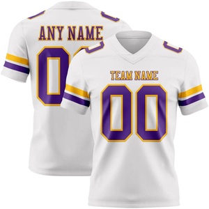 Custom American Football Jersey V-Neck Short Sleeve Sublimated Team <b>Name</b> Number Moisture-Wicking Breathable 100% Polyester Mesh - Product Image 5