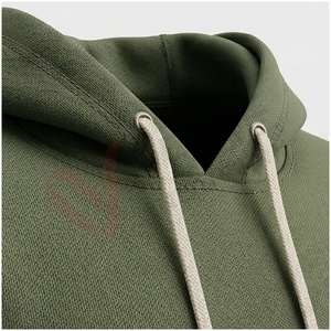 Conjunto Deportivo con Capucha para Hombre, Color Verde Oliva, Manga Larga, Color Sólido, Casual, Transpirable, Corte Regular, Ropa de Otoño - Product Image 4