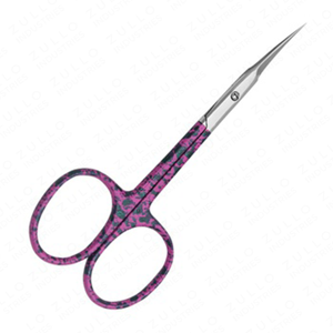 Ciseaux à cuticules professionnels de qualité supérieure, lame argentée, manche en papier violet, outil de coupe pour manucure - Product Image 4