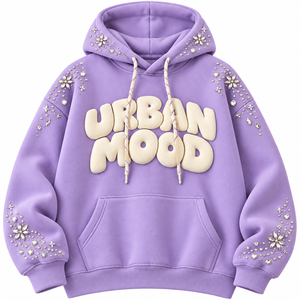 Sweat à capuche unisexe pour homme, personnalisé, lavé, brodé, avec impression en relief, surdimensionné, respirant, écologique, hiver, 100% coton - Product Image 1