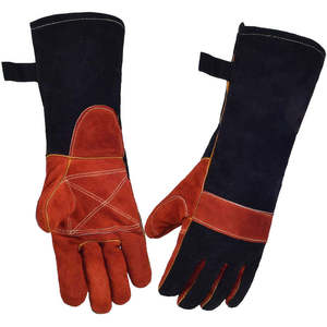 Gants de sécurité en cuir de haute qualité, résistants à la chaleur et au feu, gants de soudage multi-usages en cuir de vachette pleine fleur, caractéristiques optimales - Product Image 1