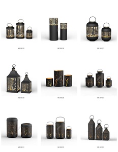 Lanternes suspendues au design vintage, artisanat, avec poignée, décoration de Noël, porte-bougie en fer, articles de décoration pour la maison - Product Image 4