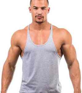 Camiseta sin mangas de algodón de alta calidad para hombre, para gimnasio y fitness, talla grande, fabricada en Pakistán. - Product Image 4