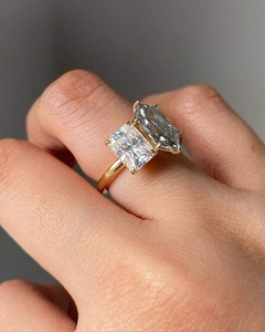 Elegant VVS Moissanite Diamond Bridal Engagement <b>Ring</b> Premium Luxury Fine Jewelry Wedding Proposal <b>Ring</b> for Women - Product Image 2