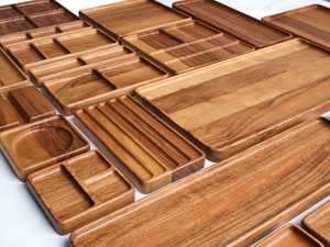 Bandeja de Servir Ovalada de Madera Ecológica, Color Sólido, Diseño Moderno Minimalista, Plato de Exhibición Duradero para Decoración del Hogar - Product Image 2