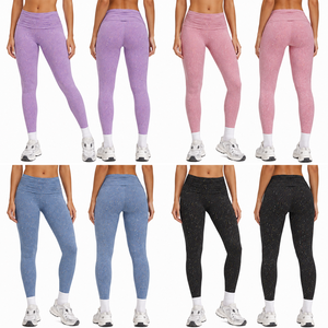Custom <b>Women</b>’s Seamless Gym <b>Leggings</b> High Waist Stretch Yoga Pants Squat Proof Fitness Workout Tights Private Label Activewear - Product Image 2