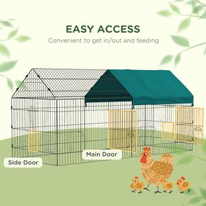 Recinto per Animali Domestici da Interno/Esterno Verde Solido da 87 Pollici con Tetto per Conigli, Galline, Cincillà, per Uso in Soggiorno - Product Image 5