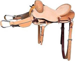 Hochwertiges Echtes Leder Dressur-Sattel-Set |   Baumloser Western-Sattel Sattelunterlage |   Langlebige Pferdeausrüstung | - Product Image 5