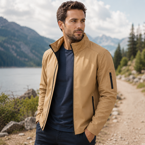 Wholesale Rate Winter Windproof Softshell <b>Jacket</b> Stand Collar Zipper Front Casual Outdoor OEM Service Color Men - Product Image 2