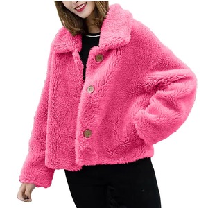 Best Selling Custom Color <b>Women's</b> Zipper <b>Sherpa</b> Autumn/Winter Woven Stand Collar Warm Fleece <b>Jacket</b> - Product Image 1