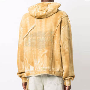 Nouveau design, best-seller : sweats à capuche délavés pour hommes, 100 % coton, hiver, faible MOQ, vente en gros, prix abordable, promotion en ligne - Product Image 4