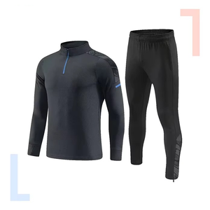 New <b>Design</b> Custom Blank Long Sleeve Polyester Soccer Team Cheap Football Training Tracksuits for Men Soccer Tracksuit Set - Product Image 6