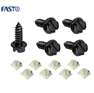 Paquete de 4 tornillos para matrícula de acero inoxidable negro, pernos universales a prueba de herrumbre para placas delanteras/traseras de coche/camión - Product Image 3
