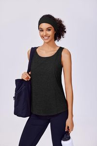 Débardeur basique pour femme en coton doux, sans manches, coupe ajustée, extensible, col rond, uni, écologique, séchage rapide, décontracté, pour l'été - Product Image 3