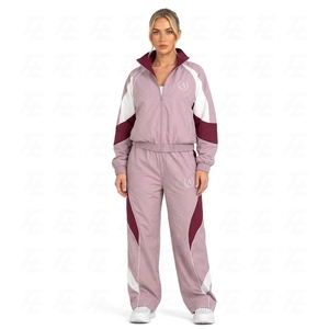 Nueva Llegada, Conjunto de Chaqueta Cortavientos Verde y Pantalones Deportivos para Mujer, Ropa Deportiva con Logotipo Personalizado al por Mayor - Product Image 1